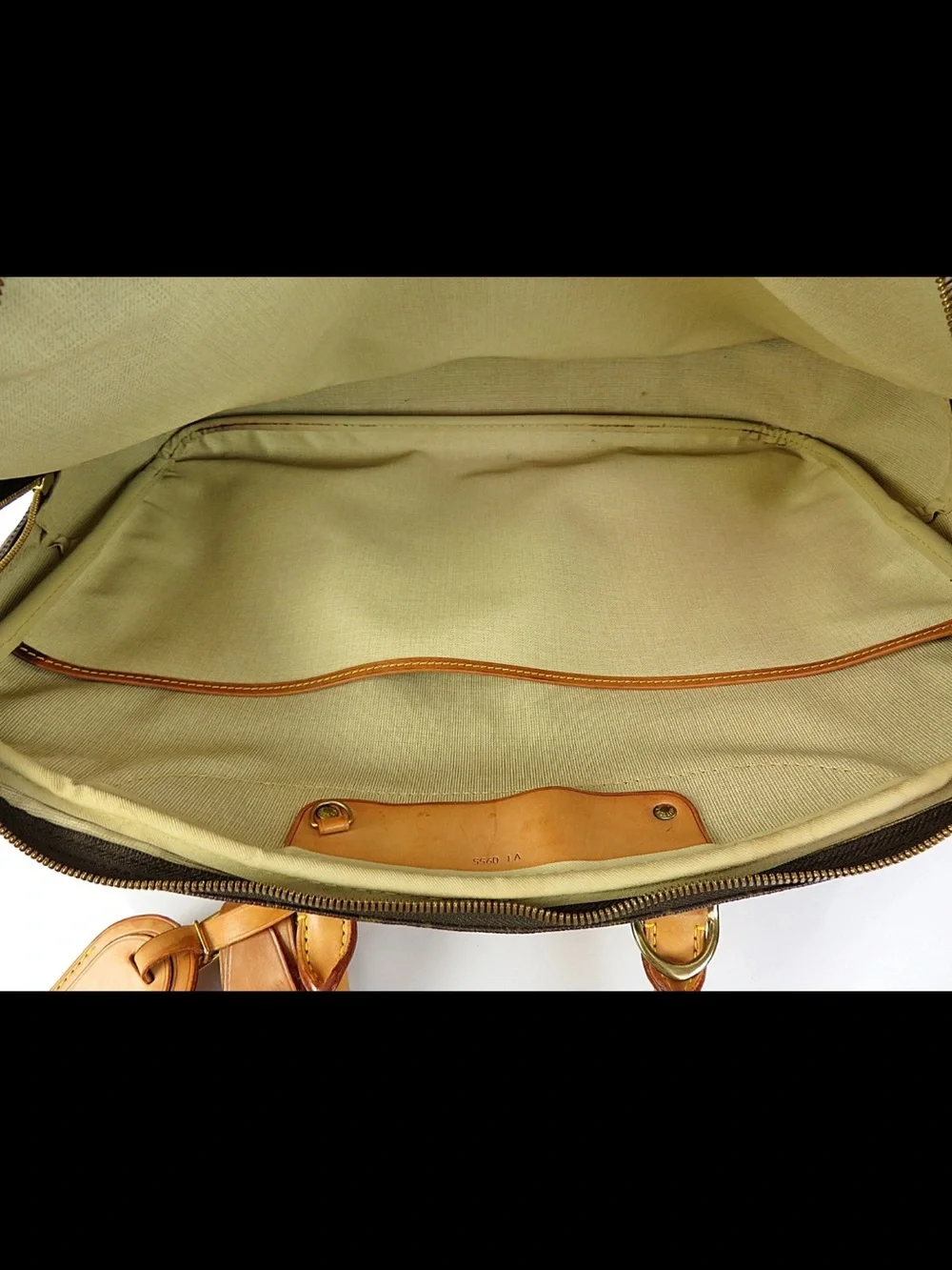 Louis Vuitton Brown Monogram Leather Trim Briefcase